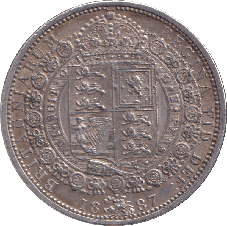 1887 HALFCROWN ( EF ) - HALFCROWN - Cambridgeshire Coins