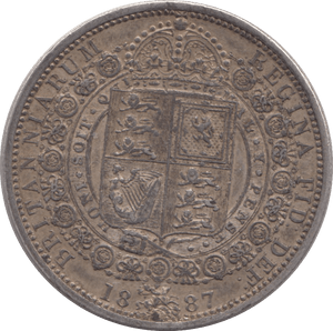 1887 HALFCROWN ( EF ) - HALFCROWN - Cambridgeshire Coins