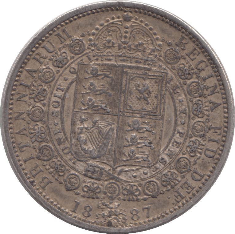 1887 HALFCROWN ( EF ) - HALFCROWN - Cambridgeshire Coins