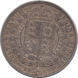 1887 HALFCROWN ( EF ) - HALFCROWN - Cambridgeshire Coins