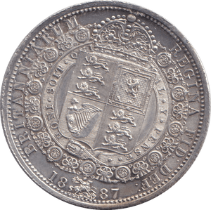 1887 HALFCROWN ( EF ) - HALFCROWN - Cambridgeshire Coins