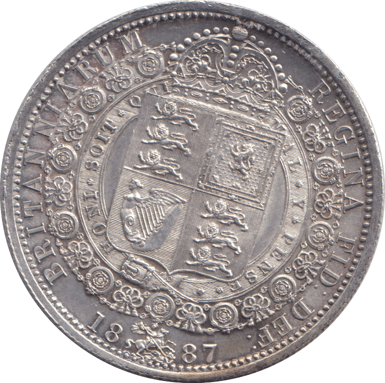 1887 HALFCROWN ( EF ) - HALFCROWN - Cambridgeshire Coins