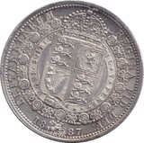 1887 HALFCROWN ( EF ) - HALFCROWN - Cambridgeshire Coins