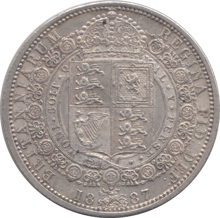 1887 HALFCROWN ( EF ) - HALFCROWN - Cambridgeshire Coins