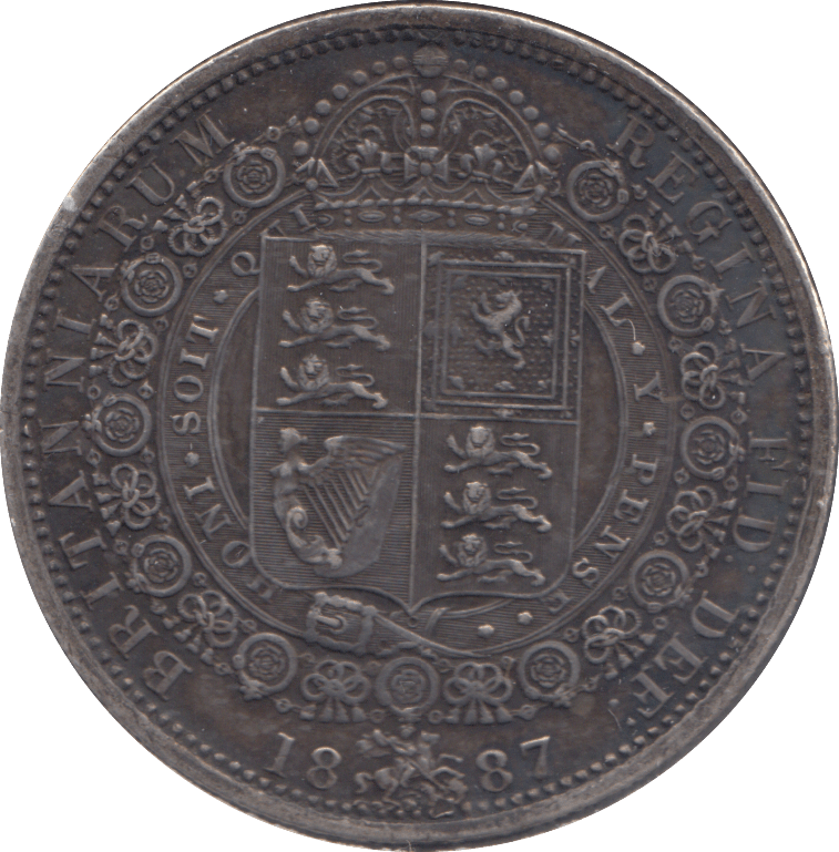 1887 HALFCROWN ( EF ) - HALFCROWN - Cambridgeshire Coins