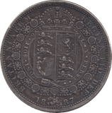 1887 HALFCROWN ( EF ) - HALFCROWN - Cambridgeshire Coins