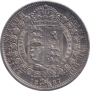 1887 HALFCROWN ( EF ) - HALFCROWN - Cambridgeshire Coins