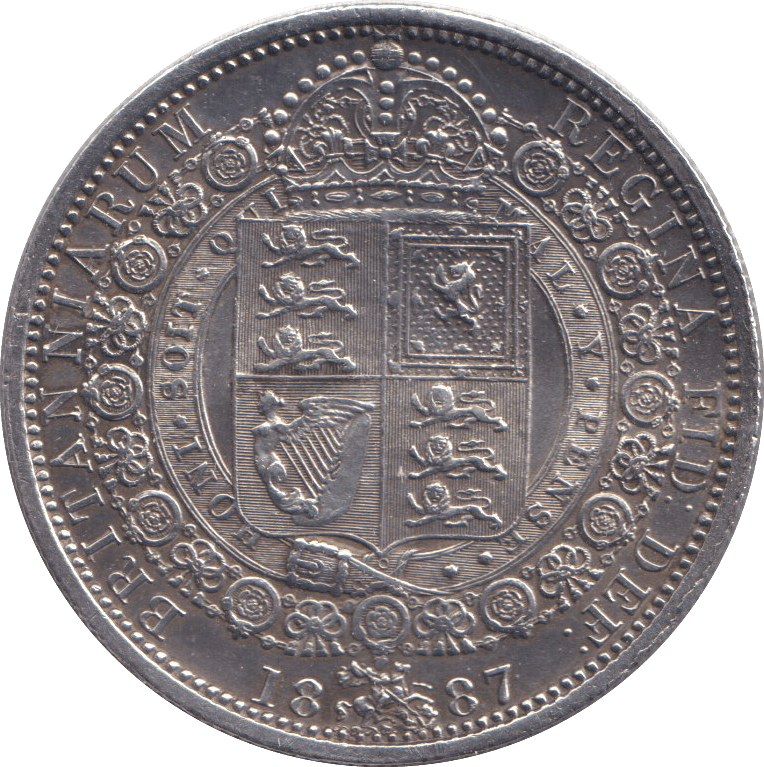 1887 HALFCROWN ( EF ) - HALFCROWN - Cambridgeshire Coins