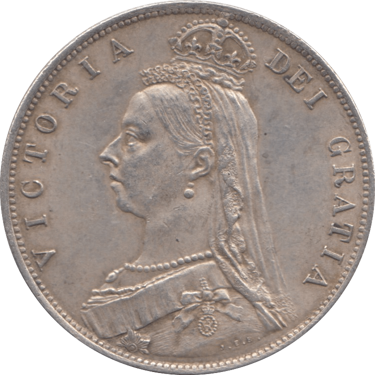 1887 HALFCROWN ( EF ) - HALFCROWN - Cambridgeshire Coins
