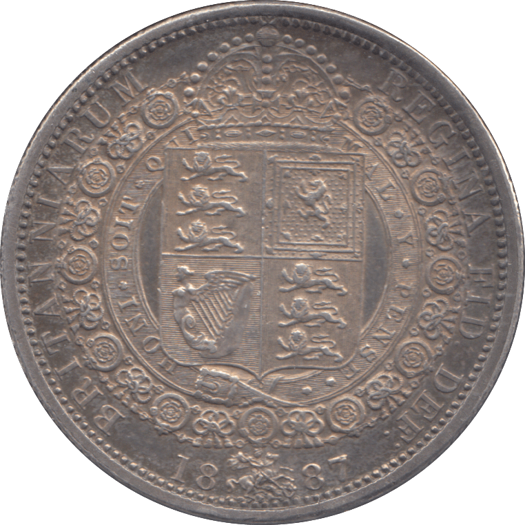 1887 HALFCROWN ( EF ) - HALFCROWN - Cambridgeshire Coins