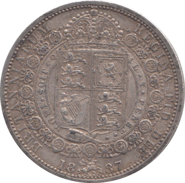 1887 HALFCROWN ( EF ) - HALFCROWN - Cambridgeshire Coins