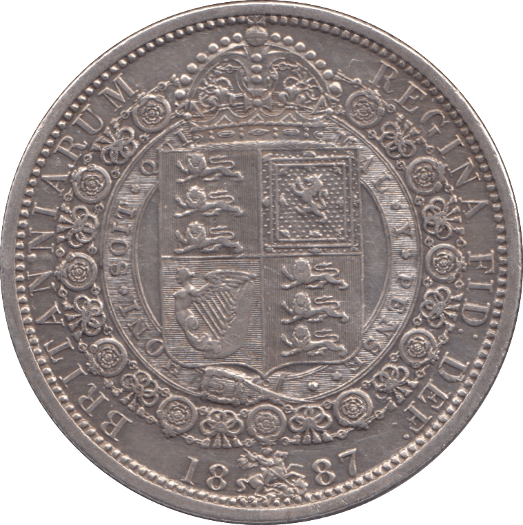 1887 HALFCROWN ( EF ) - Halfcrown - Cambridgeshire Coins