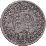 1887 HALFCROWN ( FINE ) 5 - HALFCROWN - Cambridgeshire Coins