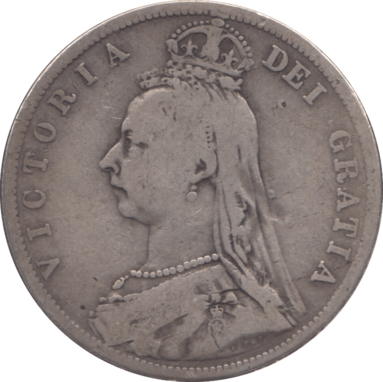 1887 HALFCROWN ( FINE ) - Halfcrown - Cambridgeshire Coins