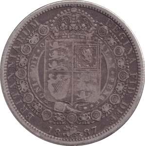 1887 HALFCROWN ( FINE ) - HALFCROWN - Cambridgeshire Coins