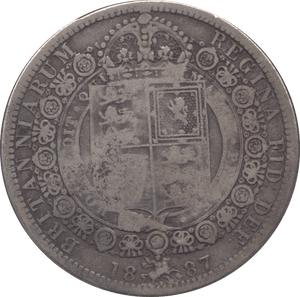 1887 HALFCROWN ( FINE ) - Halfcrown - Cambridgeshire Coins