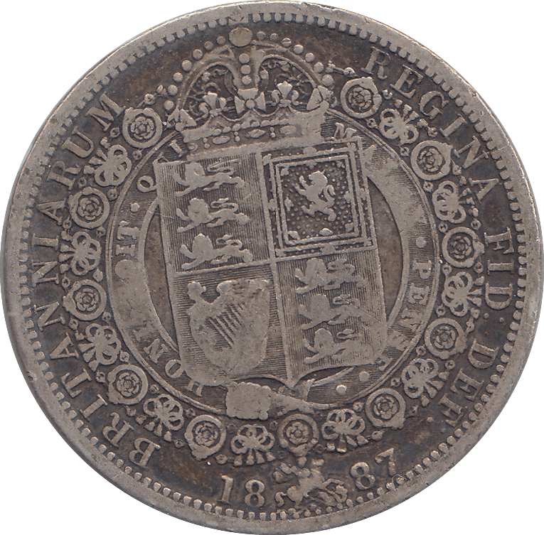 1887 HALFCROWN ( FINE ) - HALFCROWN - Cambridgeshire Coins