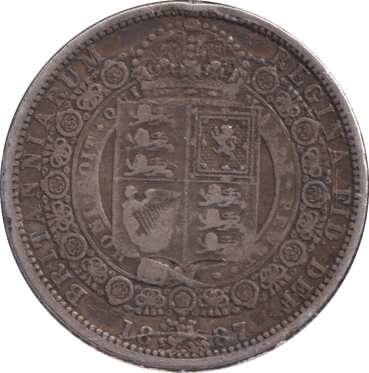 1887 HALFCROWN ( FINE ) - HALFCROWN - Cambridgeshire Coins