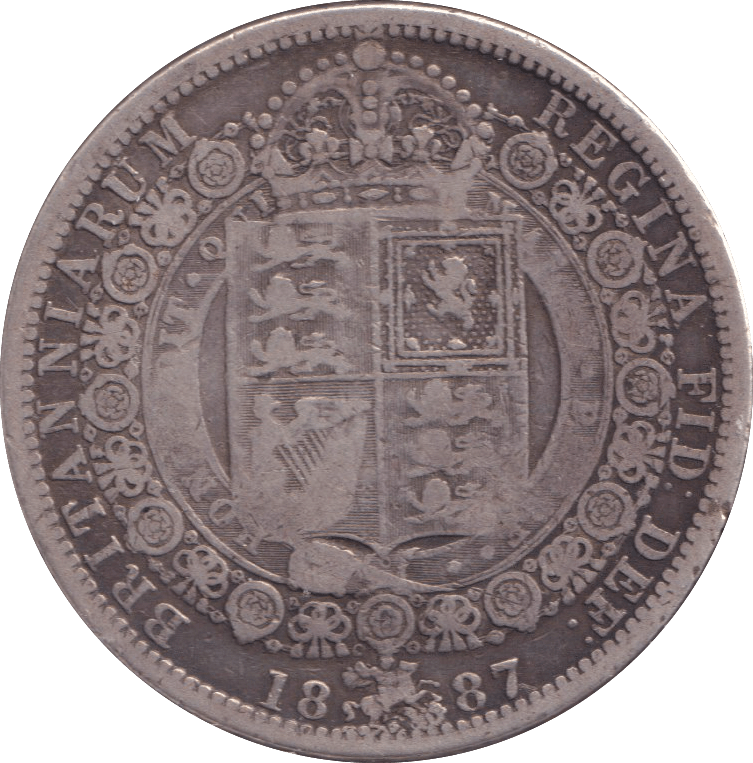 1887 HALFCROWN ( GF ) - HALFCROWN - Cambridgeshire Coins