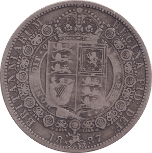 1887 HALFCROWN ( GF ) - HALFCROWN - Cambridgeshire Coins