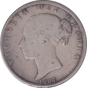 1887 HALFCROWN ( GF ) - HALFCROWN - Cambridgeshire Coins