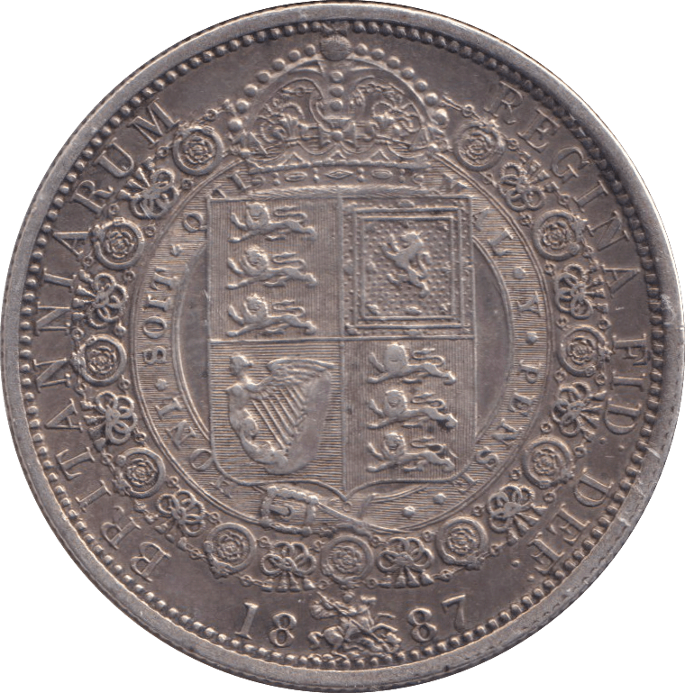 1887 HALFCROWN ( GVF ) 1 - HALFCROWN - Cambridgeshire Coins