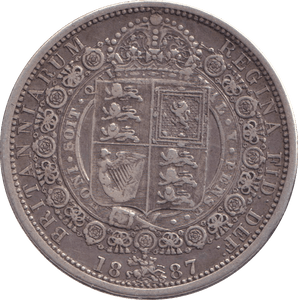 1887 HALFCROWN ( GVF ) - Halfcrown - Cambridgeshire Coins