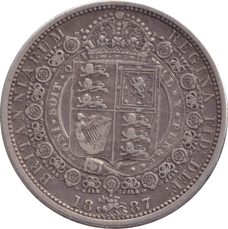 1887 HALFCROWN ( GVF ) - Halfcrown - Cambridgeshire Coins