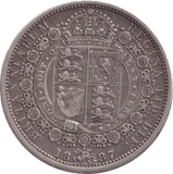 1887 HALFCROWN ( GVF ) - Halfcrown - Cambridgeshire Coins