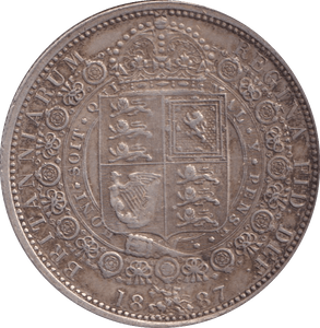 1887 HALFCROWN ( GVF ) - Halfcrown - Cambridgeshire Coins
