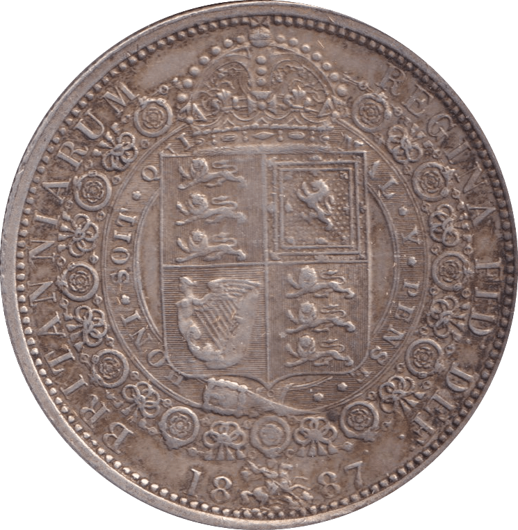 1887 HALFCROWN ( GVF ) - Halfcrown - Cambridgeshire Coins