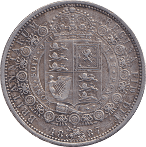 1887 HALFCROWN ( GVF ) - HALFCROWN - Cambridgeshire Coins