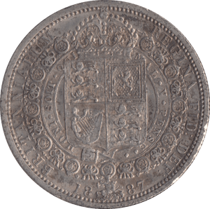 1887 HALFCROWN ( GVF ) - Halfcrown - Cambridgeshire Coins