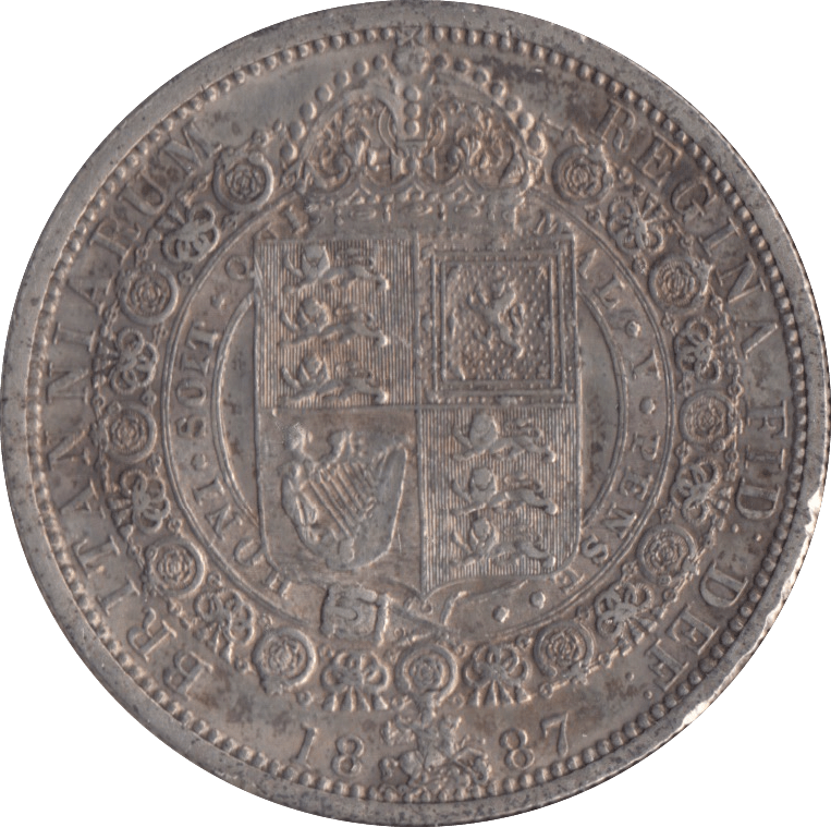 1887 HALFCROWN ( GVF ) - Halfcrown - Cambridgeshire Coins
