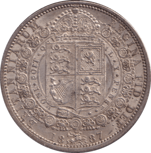 1887 HALFCROWN ( GVF ) - HALFCROWN - Cambridgeshire Coins