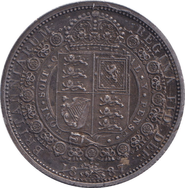 1887 HALFCROWN ( GVF ) - HALFCROWN - Cambridgeshire Coins