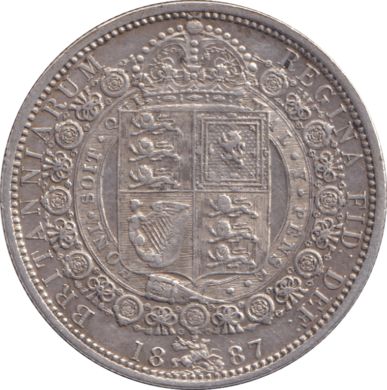1887 HALFCROWN ( GVF ) - HALFCROWN - Cambridgeshire Coins