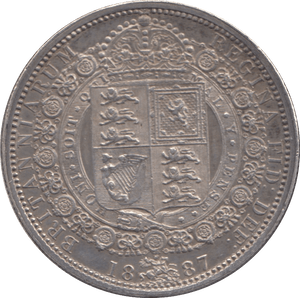 1887 HALFCROWN ( GVF ) - Halfcrown - Cambridgeshire Coins