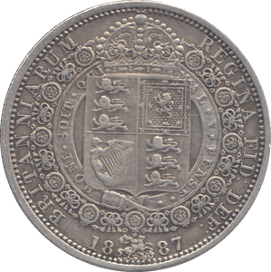 1887 HALFCROWN ( GVF ) - HALFCROWN - Cambridgeshire Coins