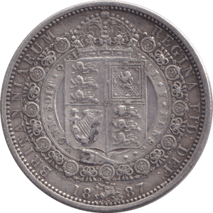 1887 HALFCROWN ( GVF ) - HALFCROWN - Cambridgeshire Coins