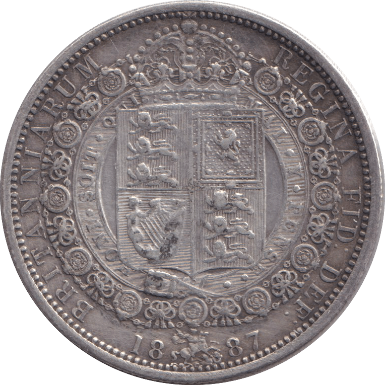 1887 HALFCROWN ( GVF ) - HALFCROWN - Cambridgeshire Coins