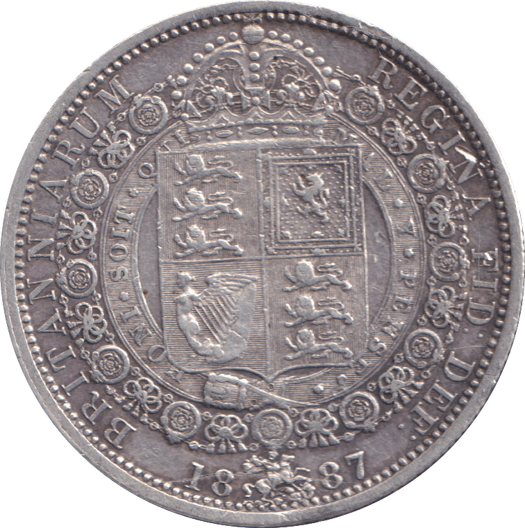 1887 HALFCROWN ( GVF ) - HALFCROWN - Cambridgeshire Coins
