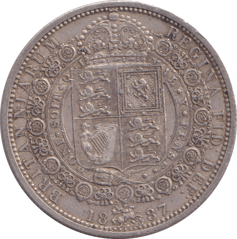 1887 HALFCROWN ( GVF ) - HALFCROWN - Cambridgeshire Coins