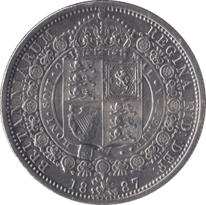 1887 HALFCROWN ( GVF ) - Halfcrown - Cambridgeshire Coins