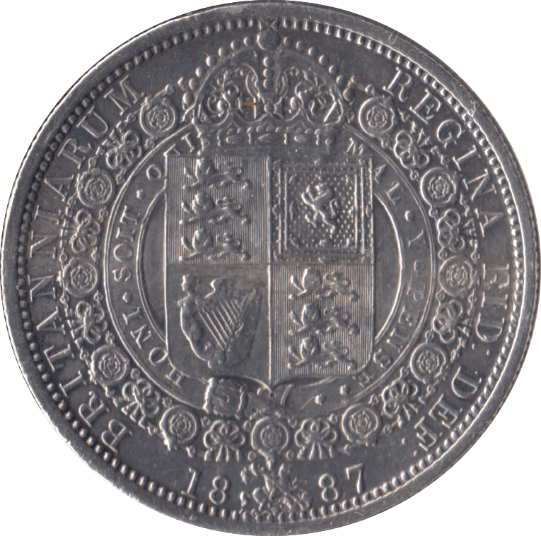1887 HALFCROWN ( GVF ) - Halfcrown - Cambridgeshire Coins