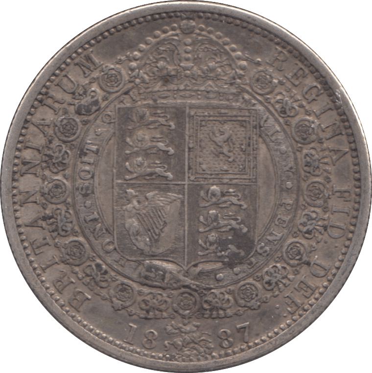 1887 HALFCROWN ( GVF ) - Halfcrown - Cambridgeshire Coins