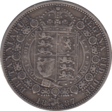 1887 HALFCROWN ( GVF ) - HALFCROWN - Cambridgeshire Coins