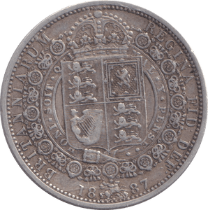 1887 HALFCROWN ( GVF ) - HALFCROWN - Cambridgeshire Coins
