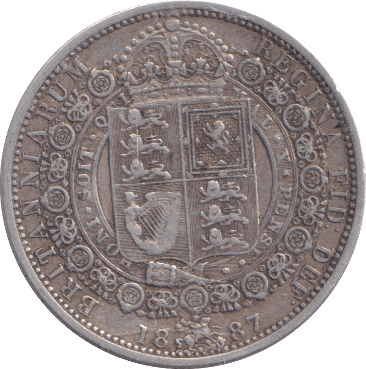 1887 HALFCROWN ( GVF ) - HALFCROWN - Cambridgeshire Coins