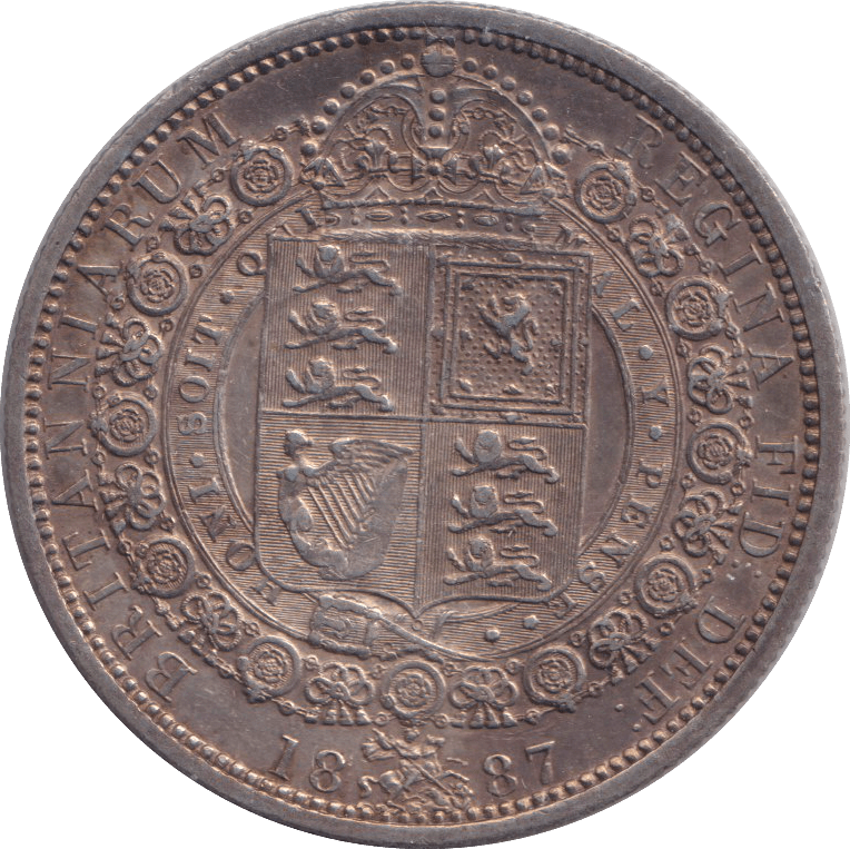 1887 HALFCROWN ( GVF ) - HALFCROWN - Cambridgeshire Coins